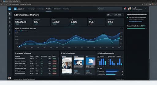 LinkedIn AdVisor competitive intelligence dashboard
